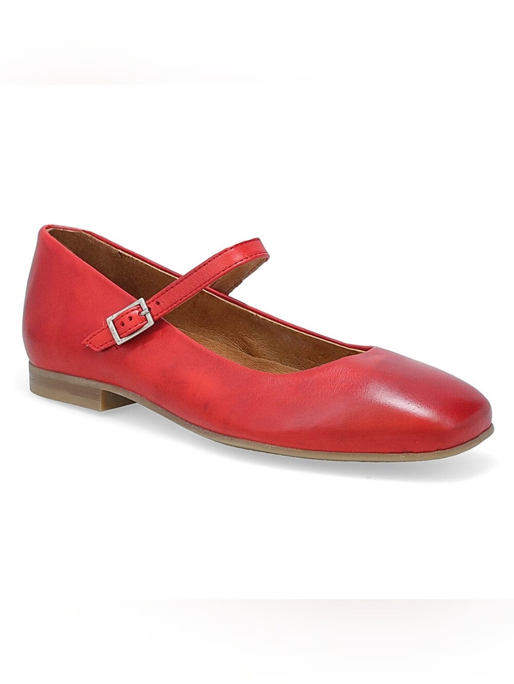 Miz Mooz Zahara Red Leather Mary Jane Flats Size 40 - Picture 2 of 12